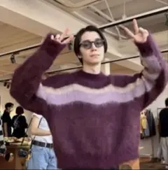 nknit wave pattern mohair KNIT サイズ2