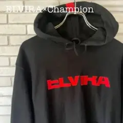 ELVIRA×Champion REVERSE WEAVE 刺繍ロゴ パーカー