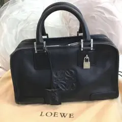 ☆超美品☆ロエベ アマソナ28 ハンドバッグ 黒 ミニボストンバッグ レザー