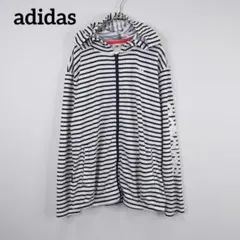 美品☆adidas ラッシュガード M ボーダー 吸汗速乾 Climalite