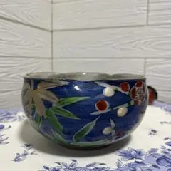 花ワールド 京焼　清水焼　嘉豊窯　椿絵　湯呑み４個 京焼・清水焼 来客用湯呑・汲出碗 着彩椿（ちゃくさいつばき