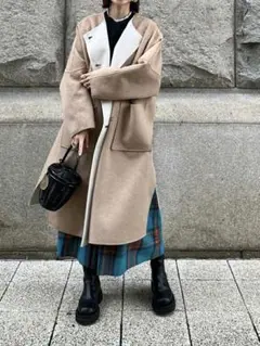 bow.a リバーシブルウールコート ボウエー