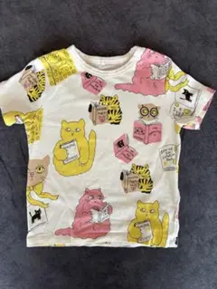 minirodini 猫と本のTシャツ 92/98