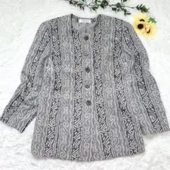 アデンダ ノーカラージャケット 羽織り ペイズリー柄 ヴィンテージ品 ゆったり