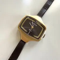 稼働 DIOR BULOVA 腕時計 手巻き 機械式 ヴィンテージ 2針 w ブローバ×ディオール ダブルネーム 1970年代 手巻き Ref.7218