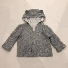 GAP 耳つきカーディガン パーカー グレー 60サイズ