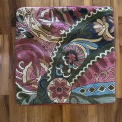 花柄刺繍 クッションカバー　44cm