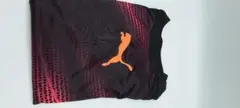 Puma グラデーションデザインシャツ 黒/オレンジスポーツシャツ
