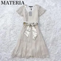 美品✨ マテリア ミラノ サンエー プリーツ リボン ワンピース