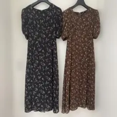 cleas 花柄　ワンピース　2点セット　ミモレ丈　夏服　半袖 最終値下げ