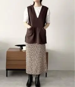 【新品】コバナタイトスカート　ブラウン