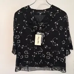 Natural Basic 花柄 五分袖ブラウス 13AR