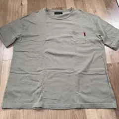 【美品】GIGGER カーキ Tシャツ ポケット付き Lサイズ