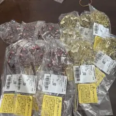 樹木デザインの金属パーツ 2色セット