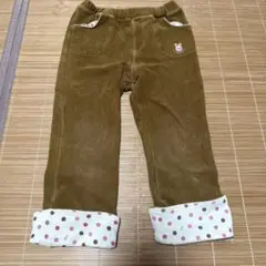 8/11限定割 ウサギ刺繍付きフリースパンツ 100cm