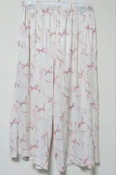 新品　ルームパンツ　接触冷感　さらさらリブ　L