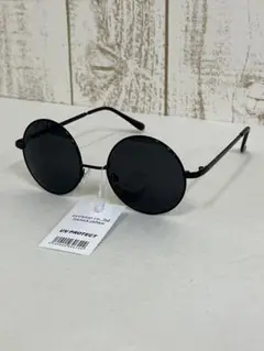 訳あり新品！オークション！ラウンドサングラス ブラック