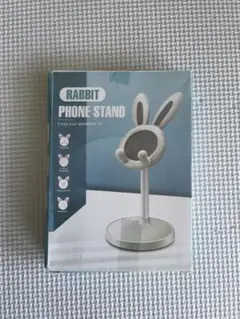 スマホスタンド　うさぎ　白