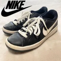 廃版品 ナイキ NIKE MAIN DRAW レザースニーカー ブラック 23