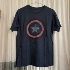 キャプテン・アメリカ Tシャツ ネイビー MAVEL 古着