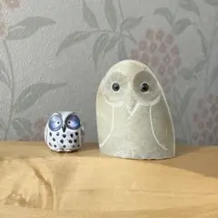 フクロウの置物　2個まとめ