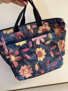 LeSportsac 花柄トートバッグ ネイビー　レスポートサック