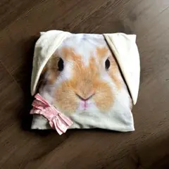 クッションカバー　うさぎ　フェイス　垂れ耳　ロップイヤー　クッション　カバー
