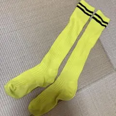 イエロー サッカーソックス ストライプ付き