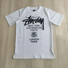 STUSSY World tour メッシュ Tシャツ 白