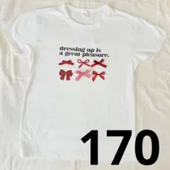 しまむら micorrid anna リボン Tシャツ 170cm