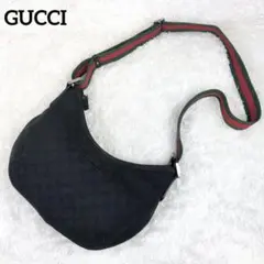 GUCCI グッチ シェリーライン GG柄 ハーフムーン ショルダーバッグ