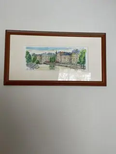 パリ 風景画 絵画 フランス 水彩画 高橋文平 「モンマルトルの