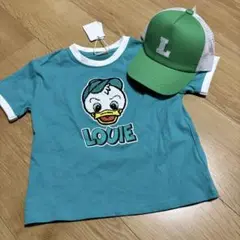 ディズニー　ドナルド　ルーイ　半袖Tシャツとキャップセット