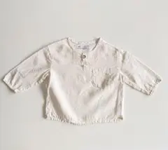 ZARA 9-12ヶ月 80 オフホワイト　シャツ