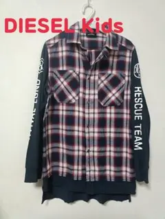DIESELKids 重ね着風チェックシャツ