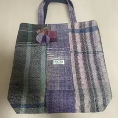 【美品】さをり織り　トートバッグ