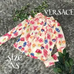 VERSACE 薄手トップス 花柄 レディースXS 美品