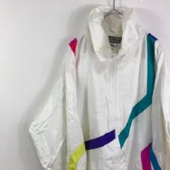 USA古着 80s マルチカラー ナイロンジャケット