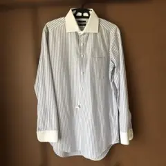 SUIT SELECT ストライプ 長袖シャツ 4S　クリーニング済　L－86