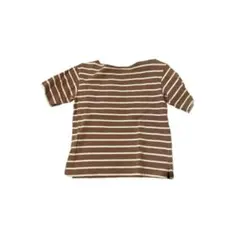 GU ブラウンボーダーTシャツ