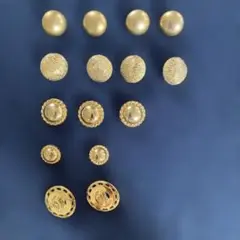 ヴィンテージ金ボタン5種　15個