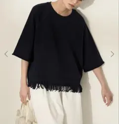 AMERICAN HOLIC フリンジ5分袖ラグランスウェット