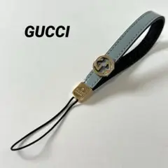 極美品✨GUCCI グッチ ストラップ インターロッキング シルバー金具 レザー