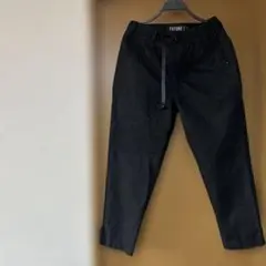 FUTURE ブラックパンツ フューチャーテックリネンライクレインパンツ