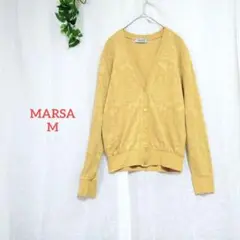c376　マーサ　【M】カーディガン　長袖　Vネック　マスタード系　レナウン