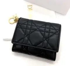 超美品 ChristianDior カナージュ ディオールレディ 折り財布