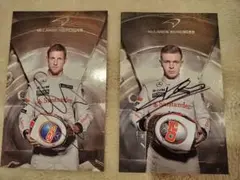 ジェンソン・バトン＆ケビン・マヌグッセン直筆サイン入りドライバーズカード