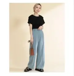 【Ray BEAMS)セーラーカラー ハーフスリーブ Tシャツ カットソー F