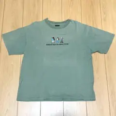 rag mashine Tシャツ 半袖 オリーブグリーン 夏服 刺繍 カジュアル