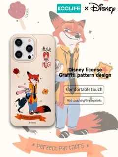 ズートピア公式コラボ｜ニック＆ジュディのグラフィティ風スマホケース